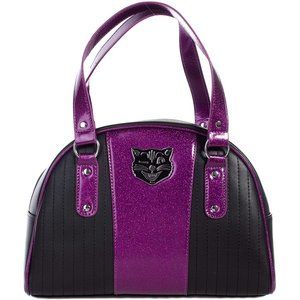 Sourpuss Jinx Tuck and Roll Purse in Purple